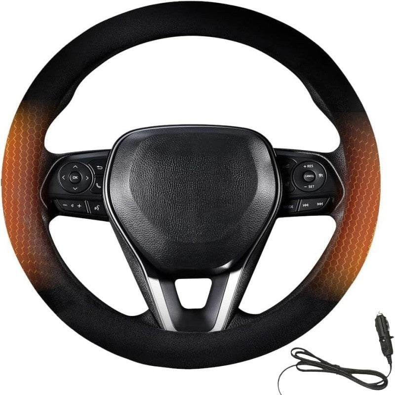 Universal Car Heated Steering Wheel Cover Hand Warming Protector Warmer