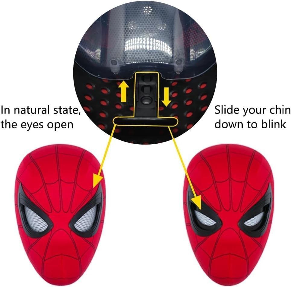 Spider-Hero Full Mask Breathable Blinkable Eyes for Halloween Christmas Cosplay