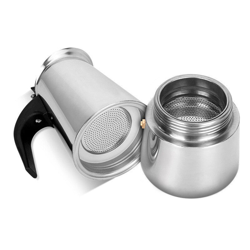Stainless Steel Espresso Maker 2 & 4 Cup Stove Top Coffee Percolator Moka Pot