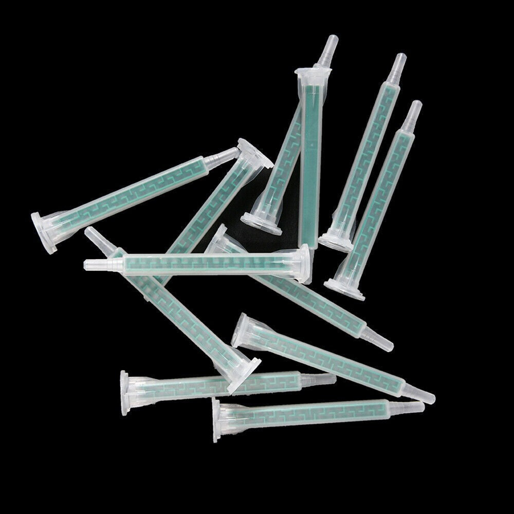100x Static Mixer Epoxy Resin Mixing Tube Nozzles Sets For Ab Glue Gun Approx