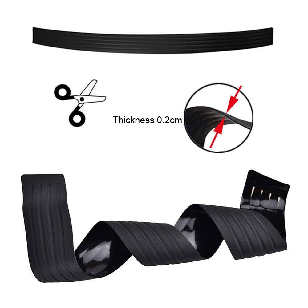Car Trunk Door Sill Plate Protector Guard Strip Rear Bumper Tape Accessories