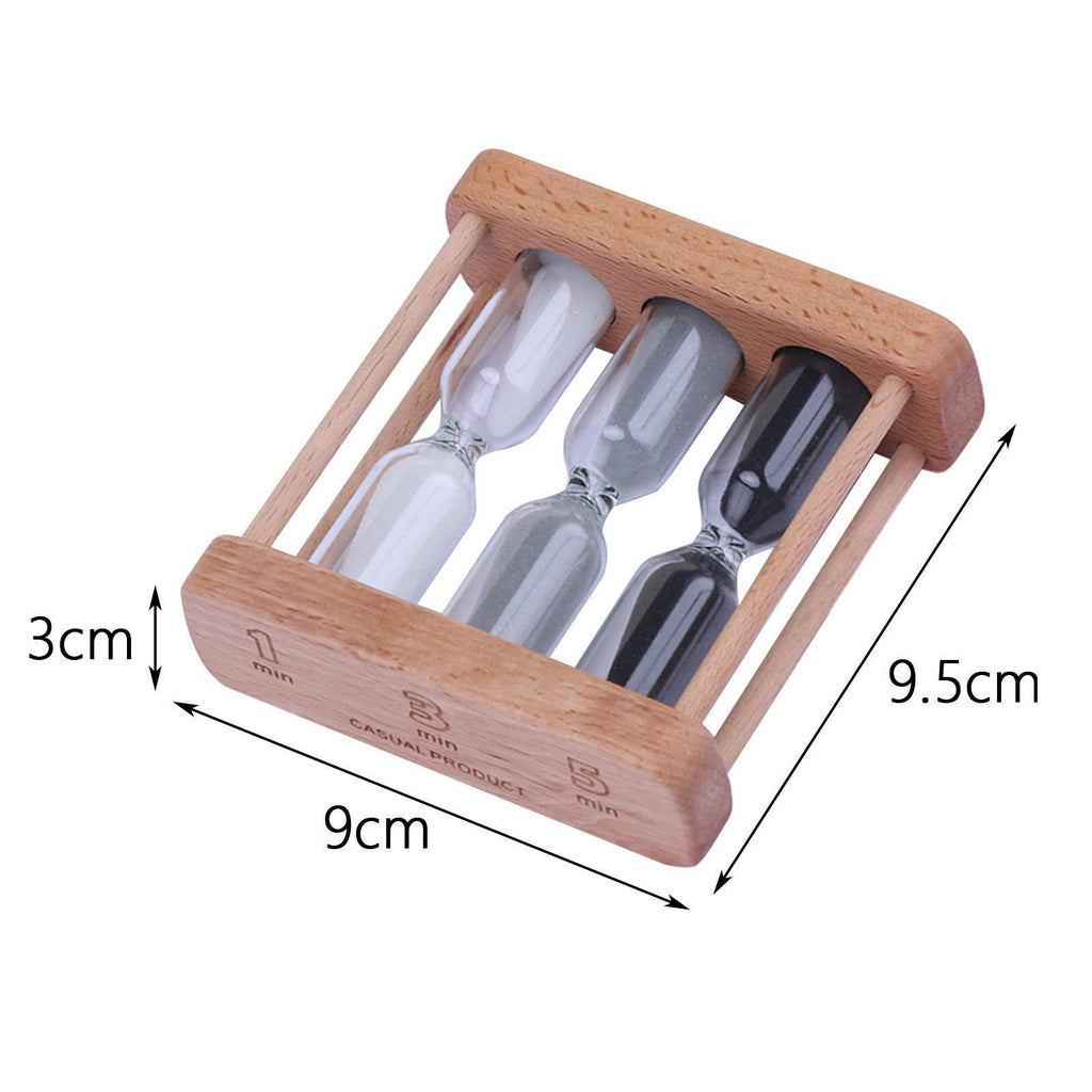 Wooden Sand Timer 1/3/5 Minutes Mini Sand Timer Visual Sand Clock Timer