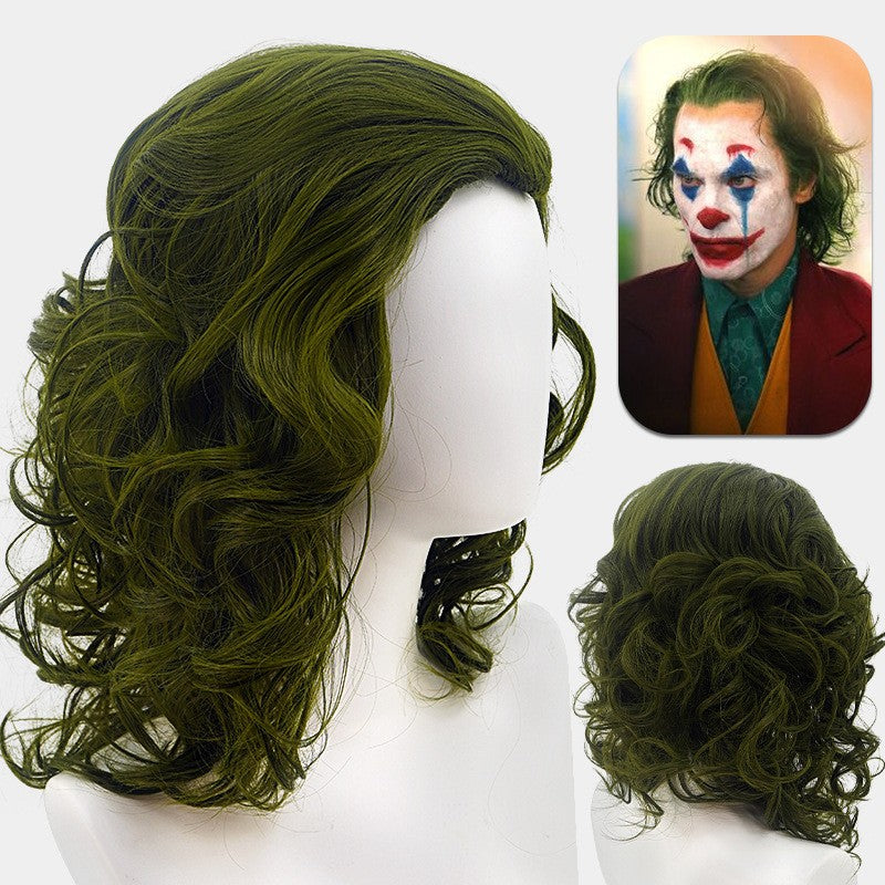 Joker Arthur Fleck Joaquin Phoenix Cosplay Wig Curly Hair 35cm Halloween Prop