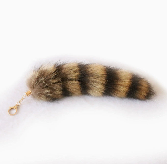 Faux Fur Wolf Tail Cosplay Purse Charms Furry for Anime Children