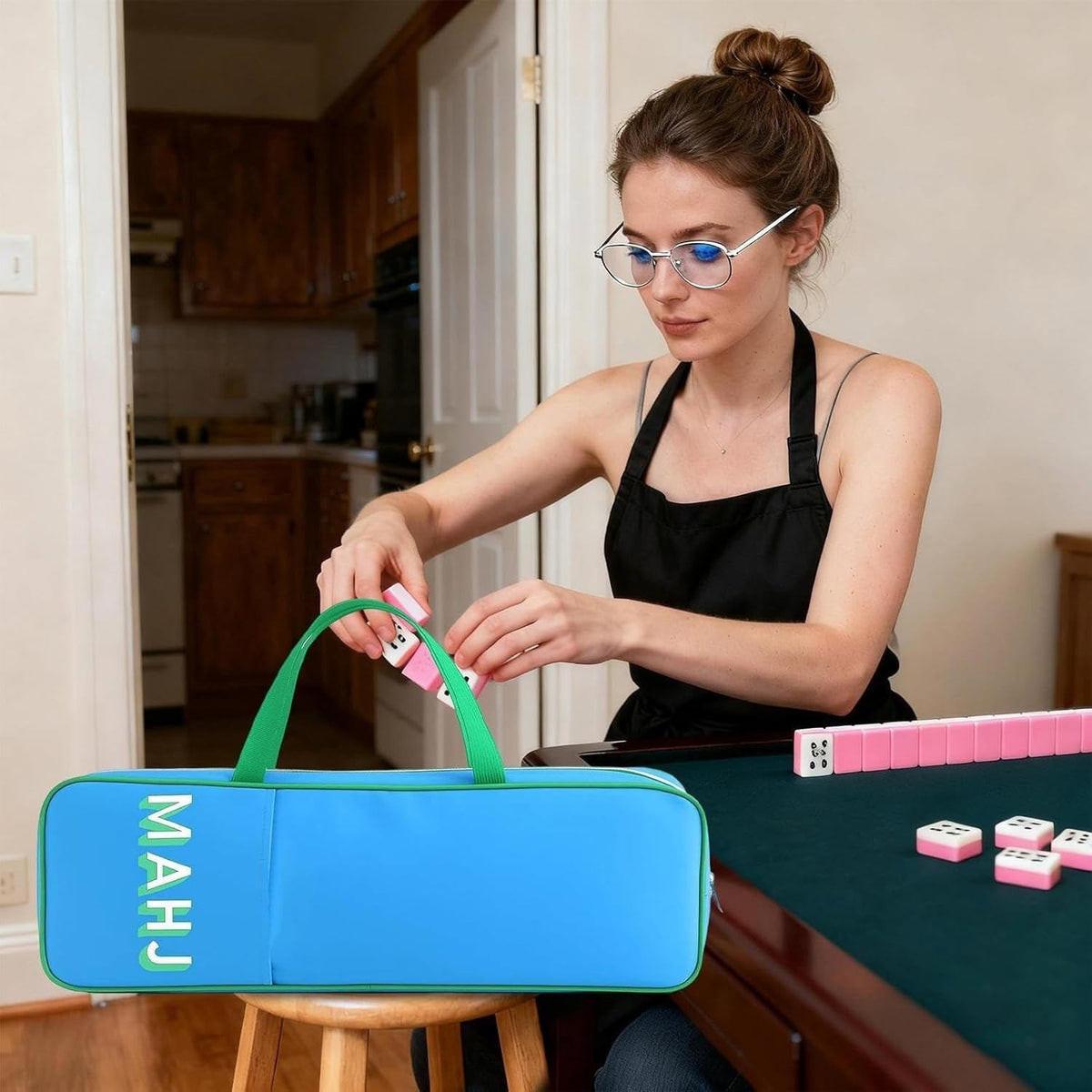 Mahjong Rack Storage Bag | Ergonomic Mahjong Organizer with Zipper