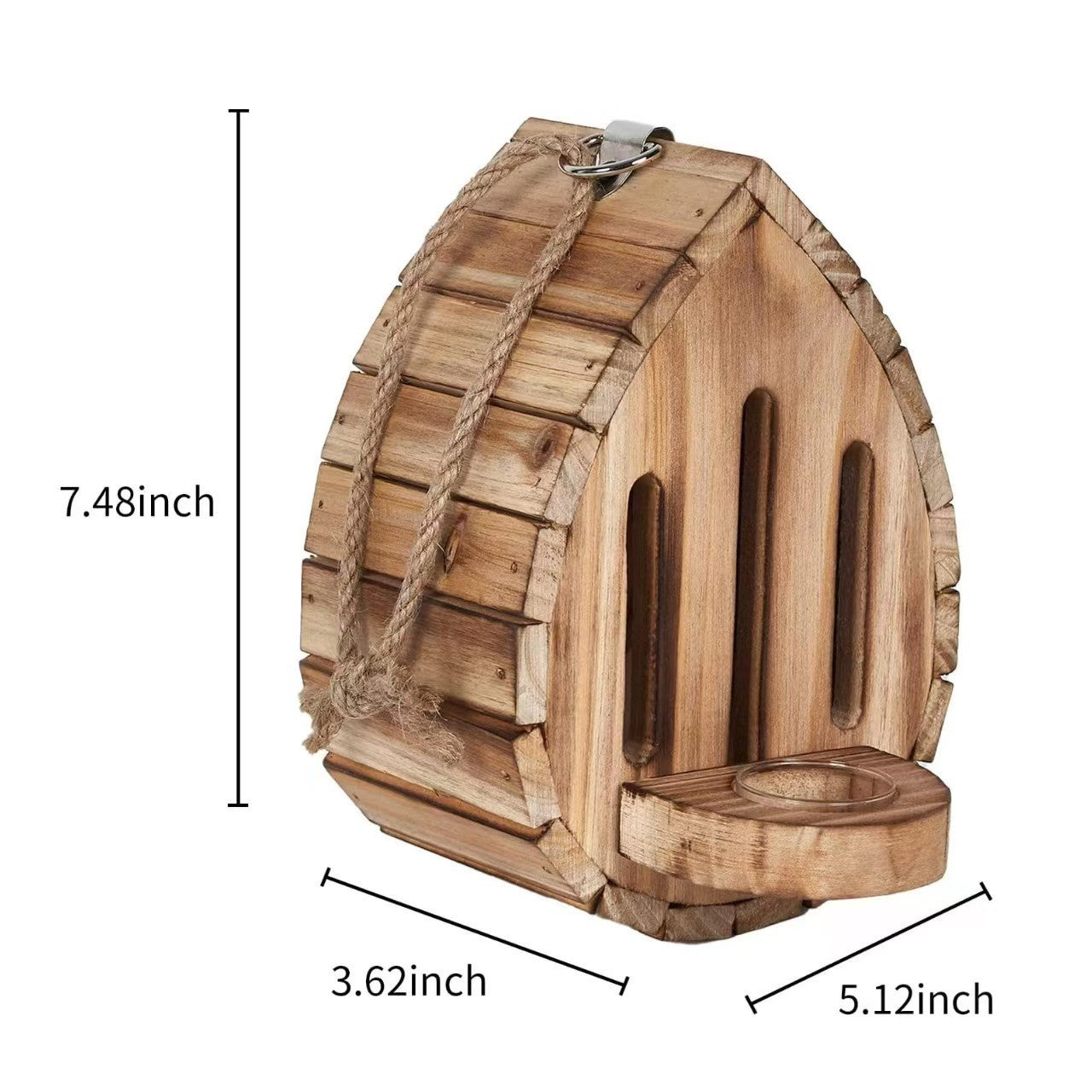 1x Butterfly House for Outside Teardrop-Shaped Wooden Butterfly Habitat & Feeder