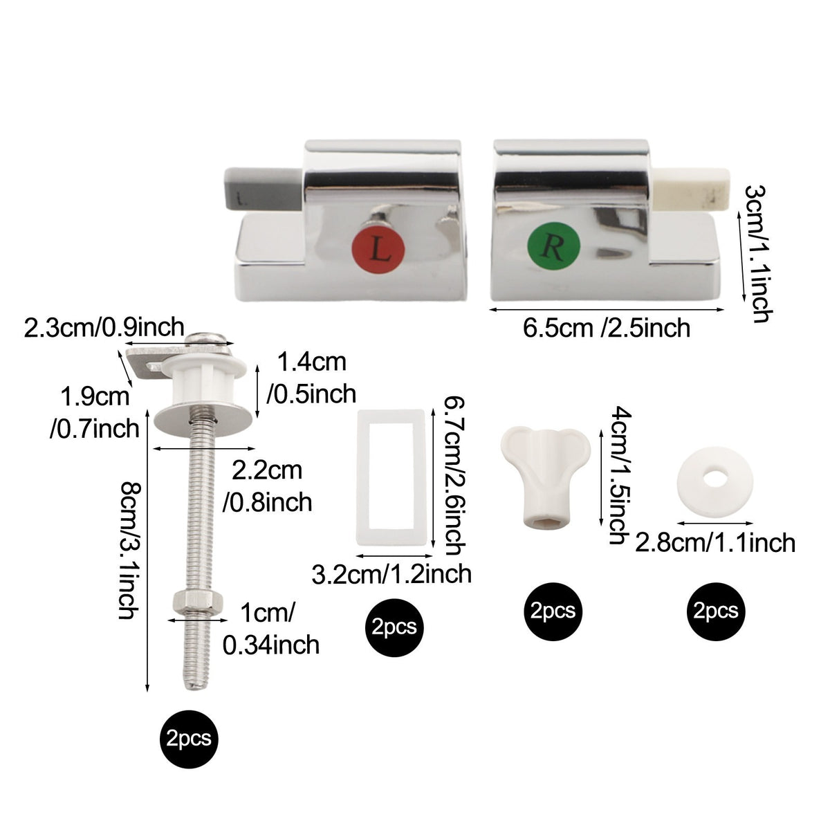 Toilet Seat Replacement Hinges with Soft Close Mechanism for Easy Install