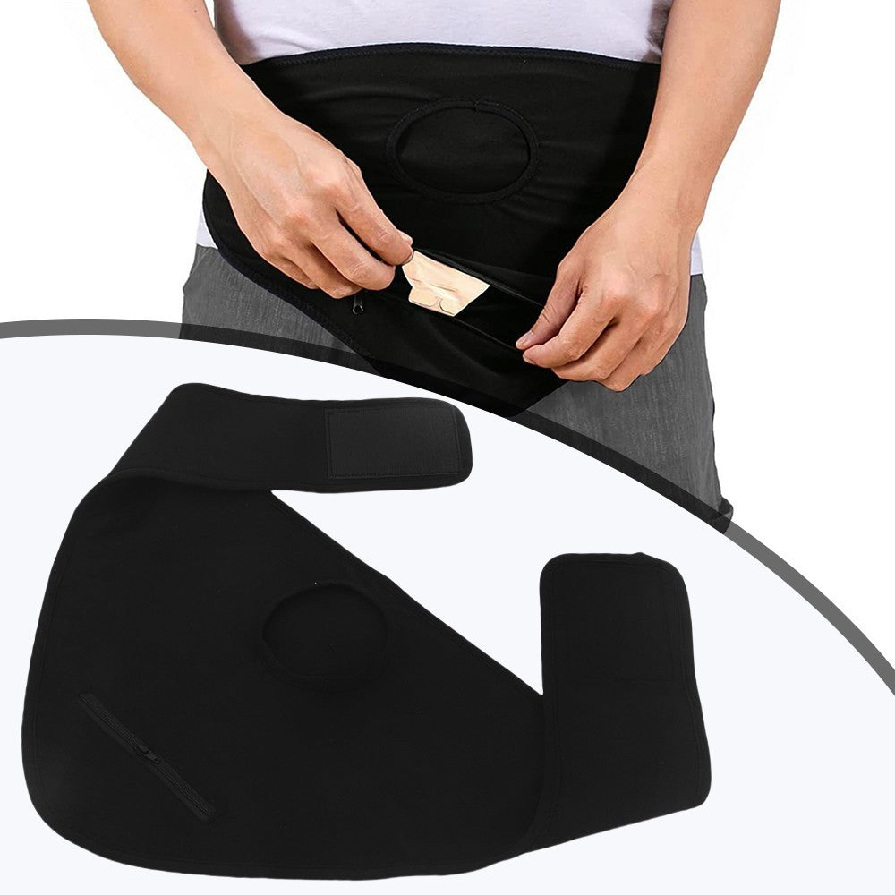 M L XL Stoma Bag Stealth Belt Soft Oxford Fabric Stoma Bag Cover Black UK FAST