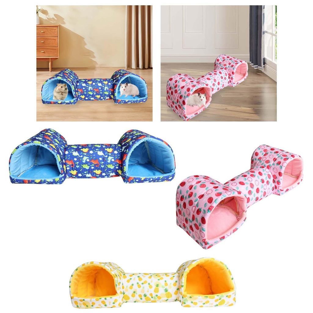 Hamster Hideout Guinea Pig Tunnel and Bed Bedding Habitat Small Animal House