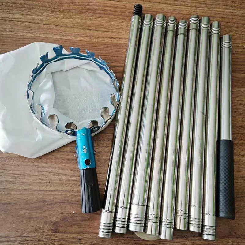Stainless Steel Telescopic Fruit Picker Rod 1.6 2.4 3.2 4M Pole