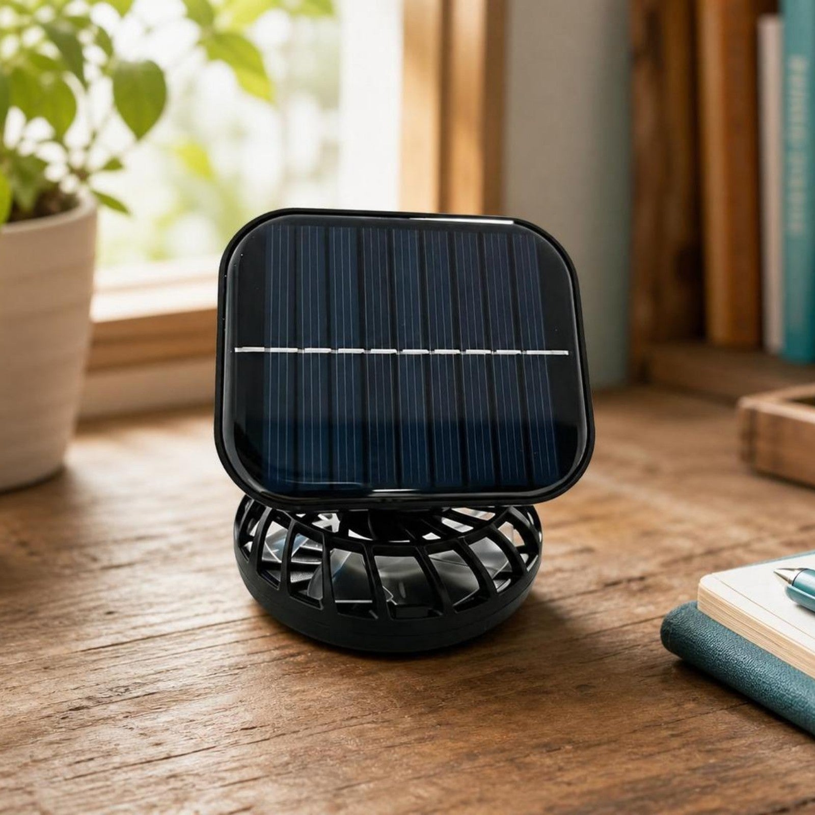 Portable Fan with Solar Panel Outdoor Solar Powered Fan Cordless for Camping