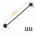 2XExtra Long Black Cabin Hook Eye Latch French Door Stay Hold Open Shed 30.5cm