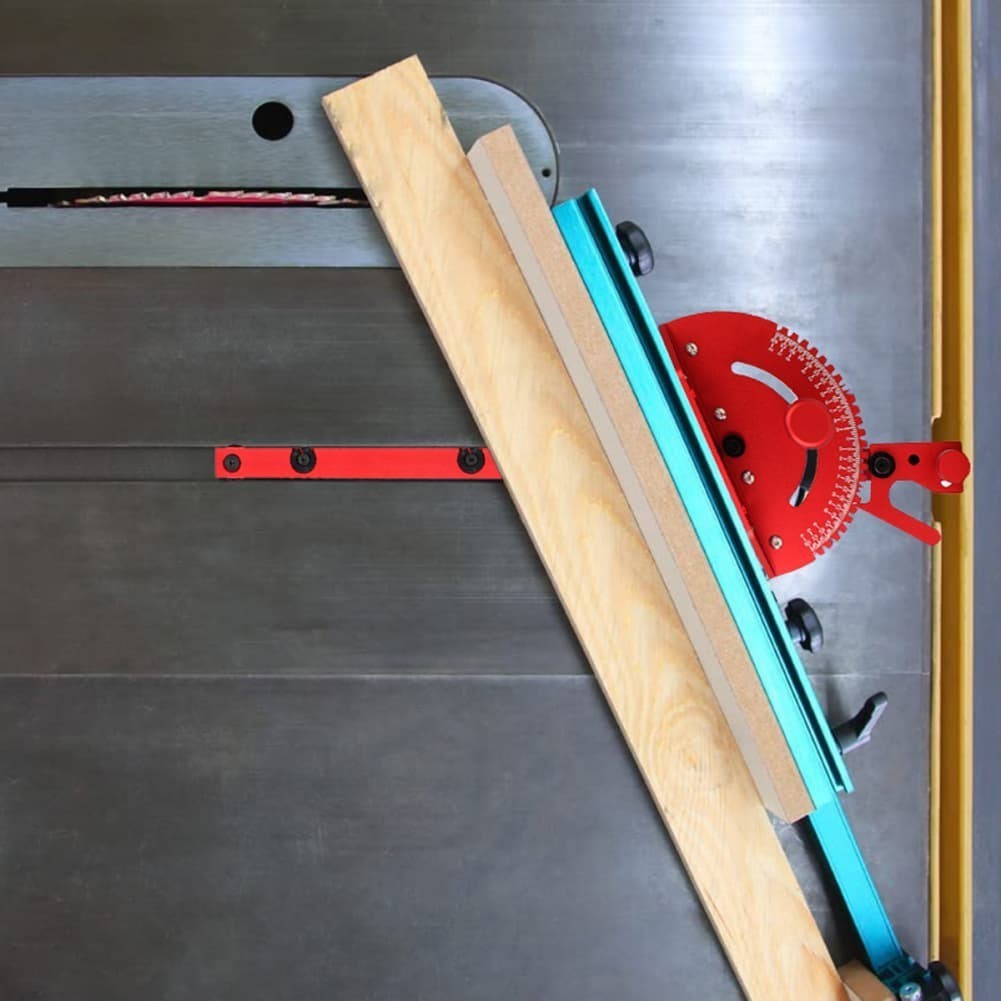 Accurate Aluminum Miter Gauge for Table Saws with Flexible Angle Locking System