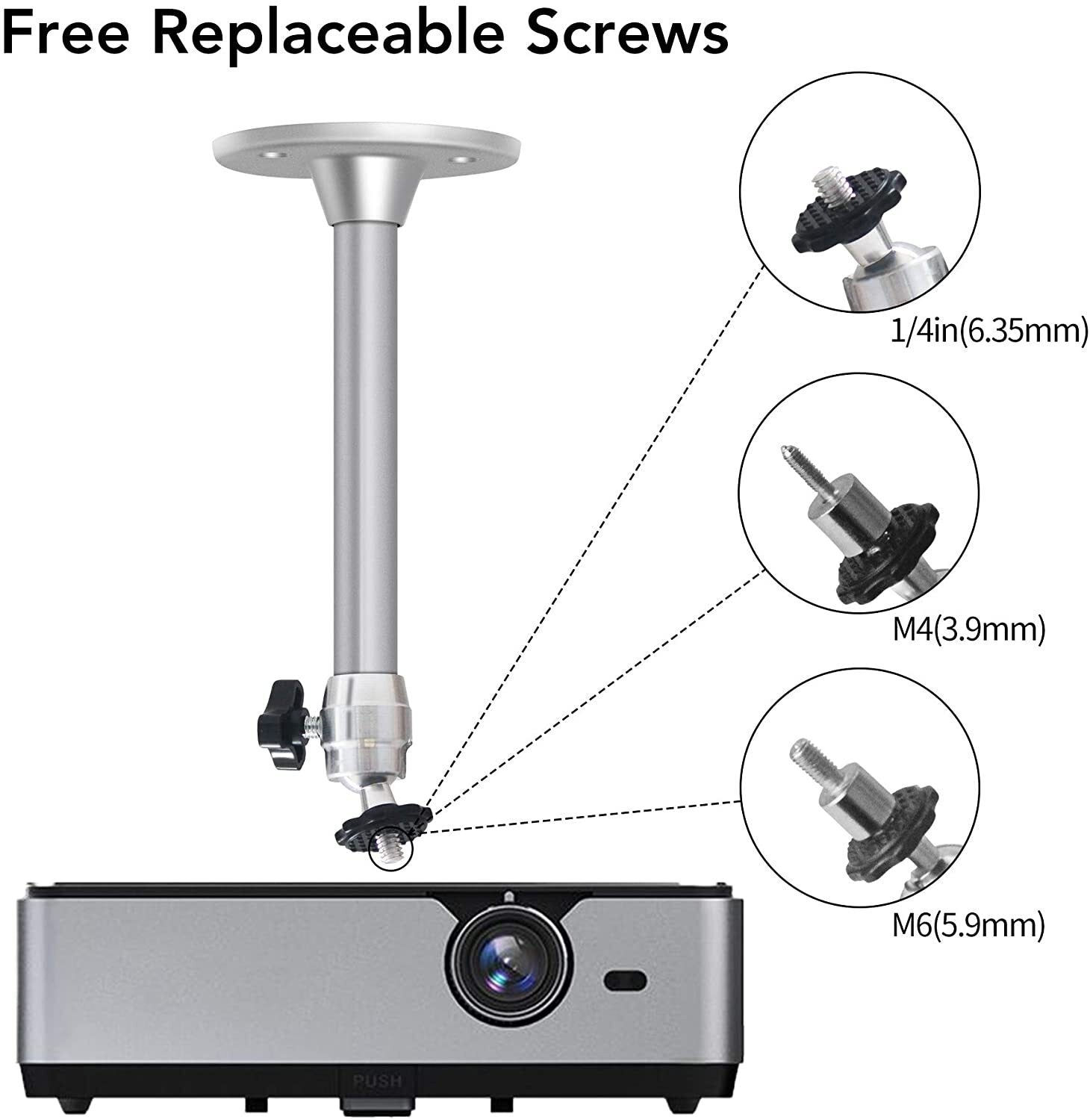 Universal Wall Ceiling LCD DLP Mini Projector Bracket 360° Swivel Mount Holder