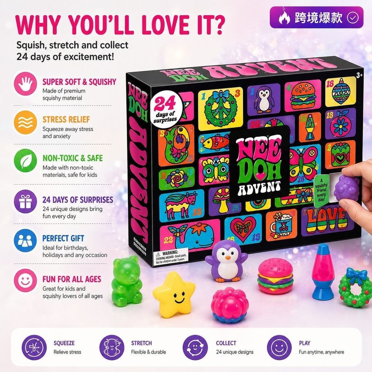 Hot Needoh Advent Calendar Gift For Children 24 Days of Surprises