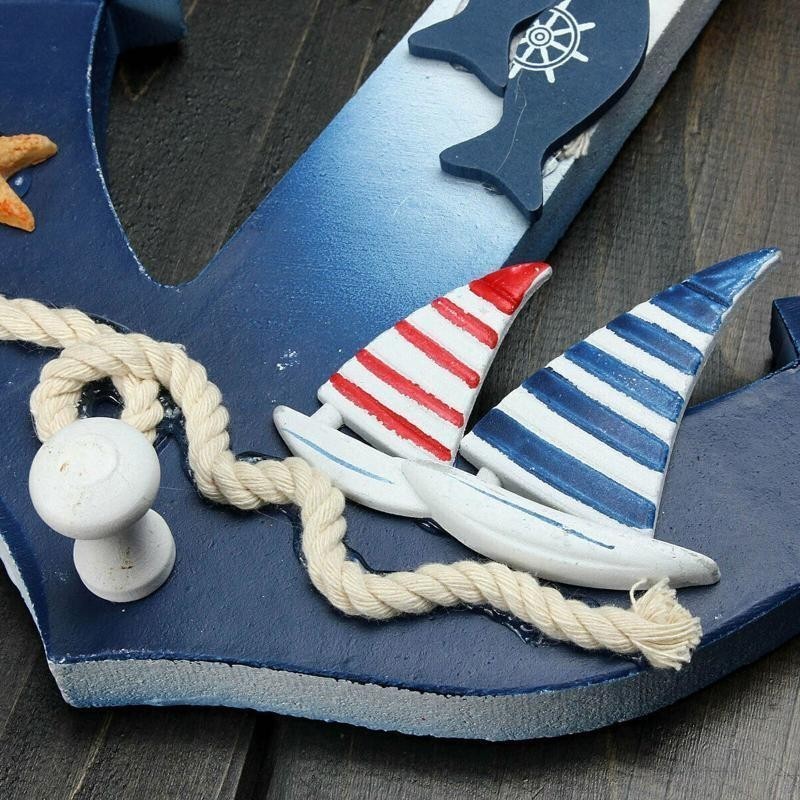 Sea Themed Hanging Pendant Anchor Wall Decoration Decorations for Home Nautical