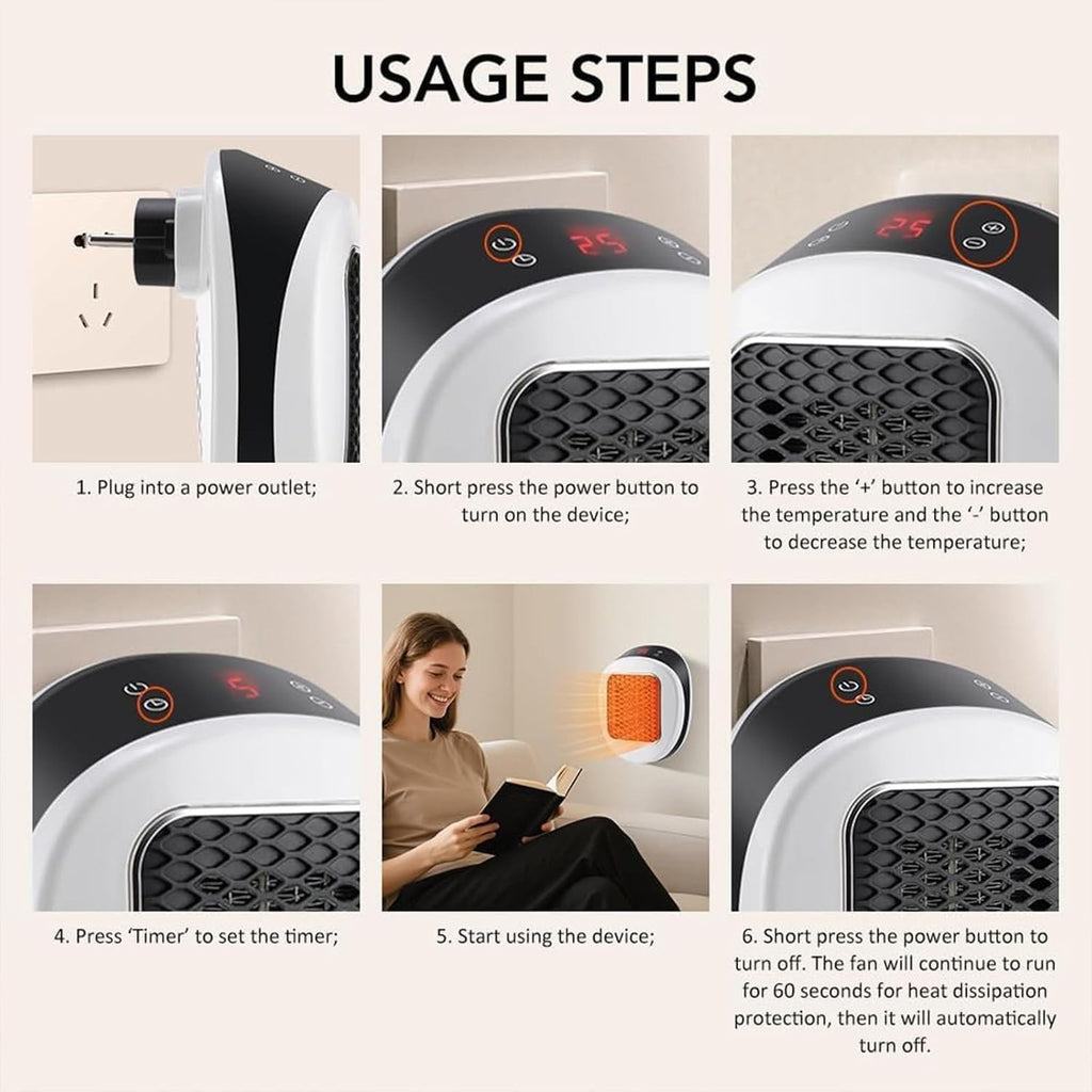 Luna Heater, Lunaheater Portable Space Heater,Mini Heater with Remote Control UK