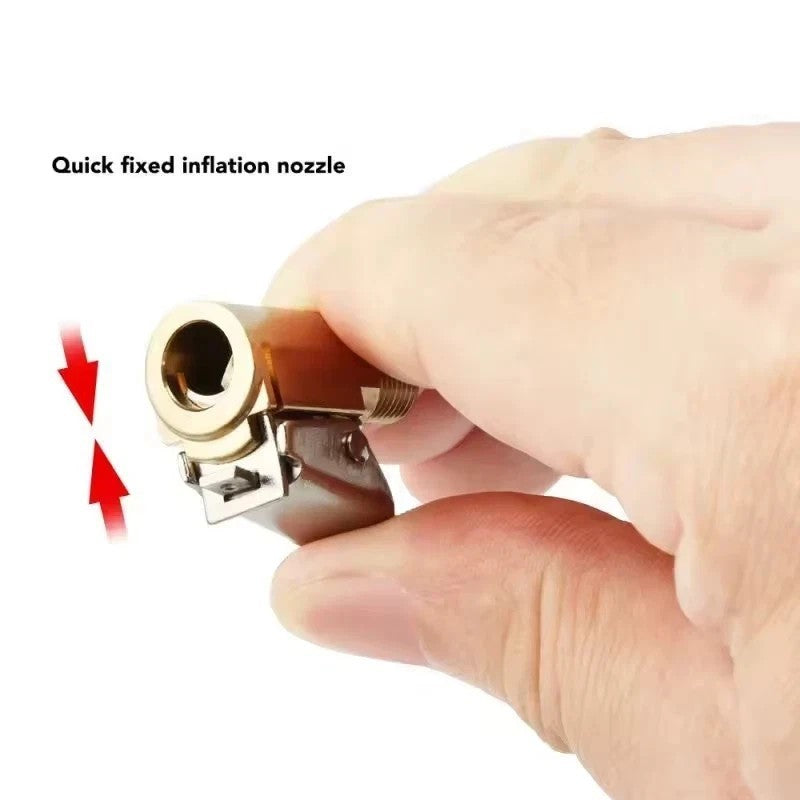 2 x Tyre Valve Air Chuck Inflator Pump Connector Adapter Brass Clip on Car 8mm