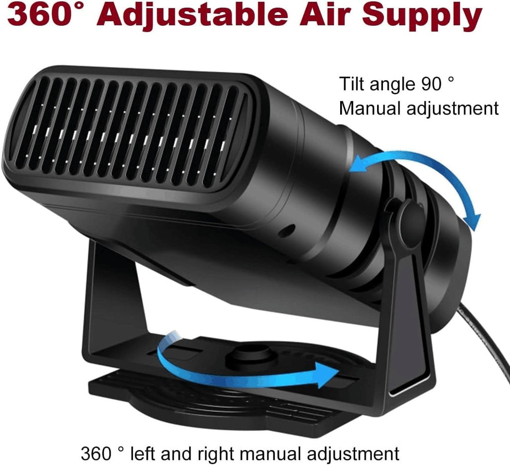 200W Car Heater Portable Electric Heating Fan Defogger Defroster Demister 24V UK