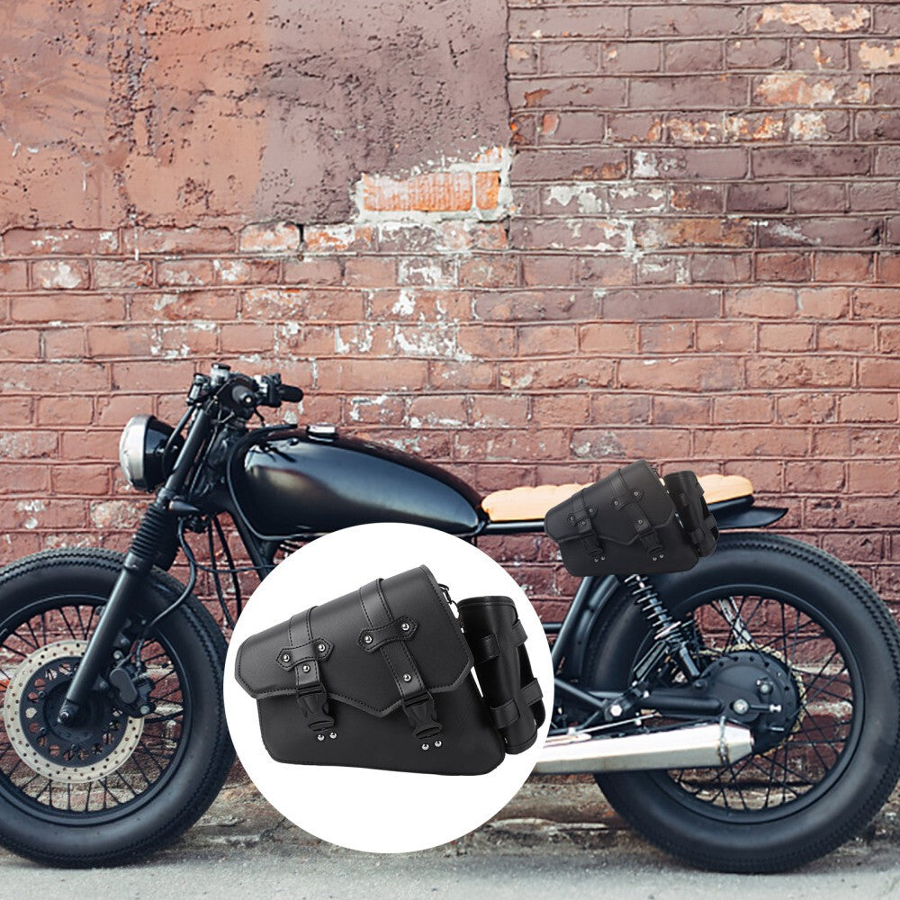For Harley Sportster XL883 XL1200 Motorcycle PU Leather Saddle Tool Bag LEFT