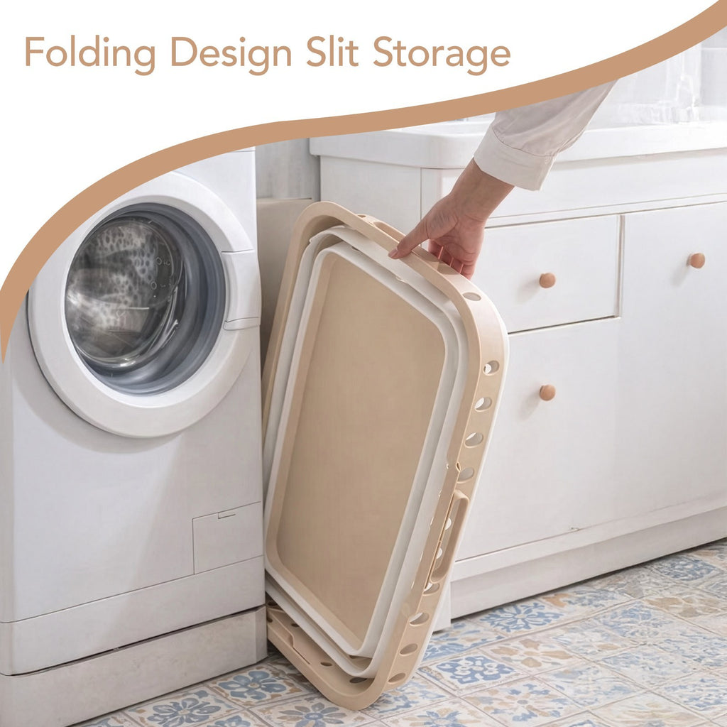 Large Capacity Foldable Laundry Basket with Standing Legs  Collapsible Hamper