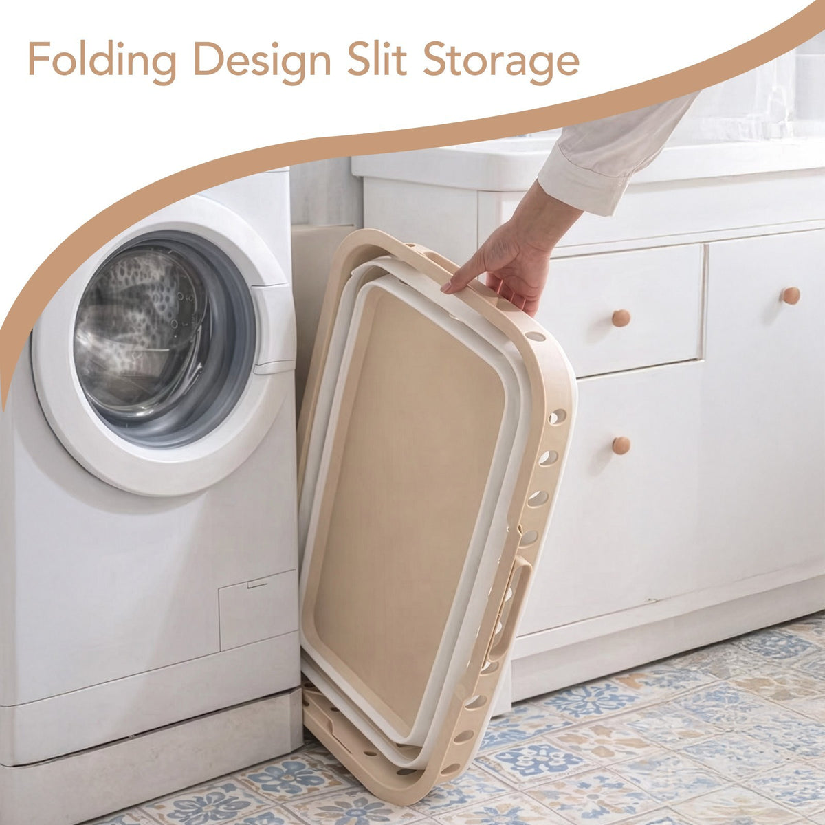 Large Capacity Foldable Laundry Basket with Standing Legs  Collapsible Hamper