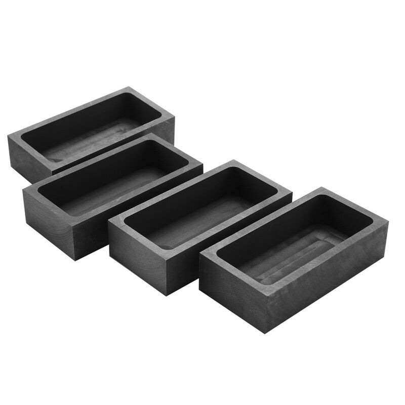 4 Pieces 1 KG Graphite Ingot Mould Casting Ingot Crucible Mould Silver Gold R1P9