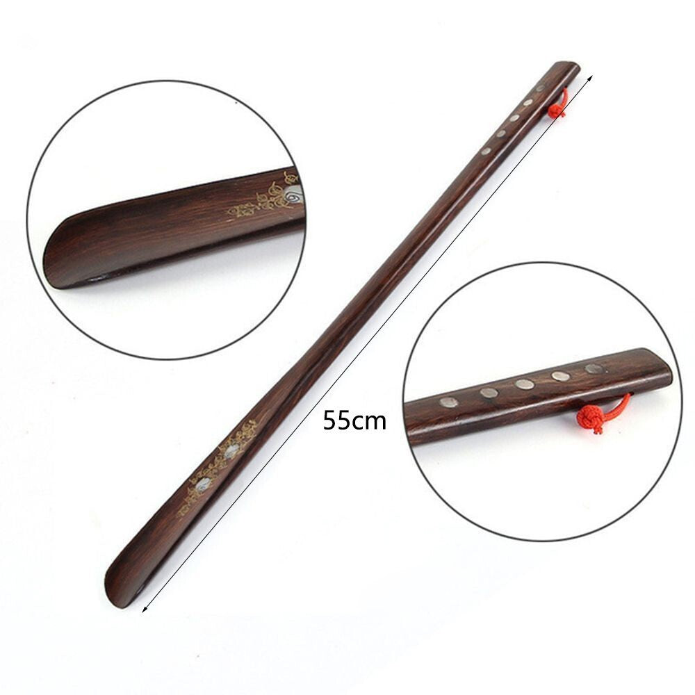 Long Handle Shoe Horns Home Wooden Spoon New Lifter AID Stick