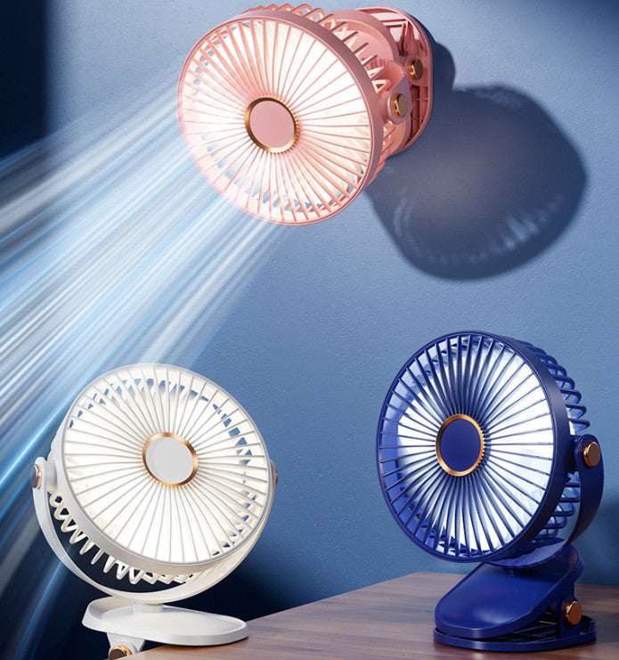 Portable Clip on Fan Rechargeable Operated Small Powerful 3 Speed Quiet
