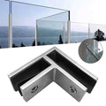 Stainless Steel 90 Degree Glass Balustrade Stiffener / Clamp 10-12mm