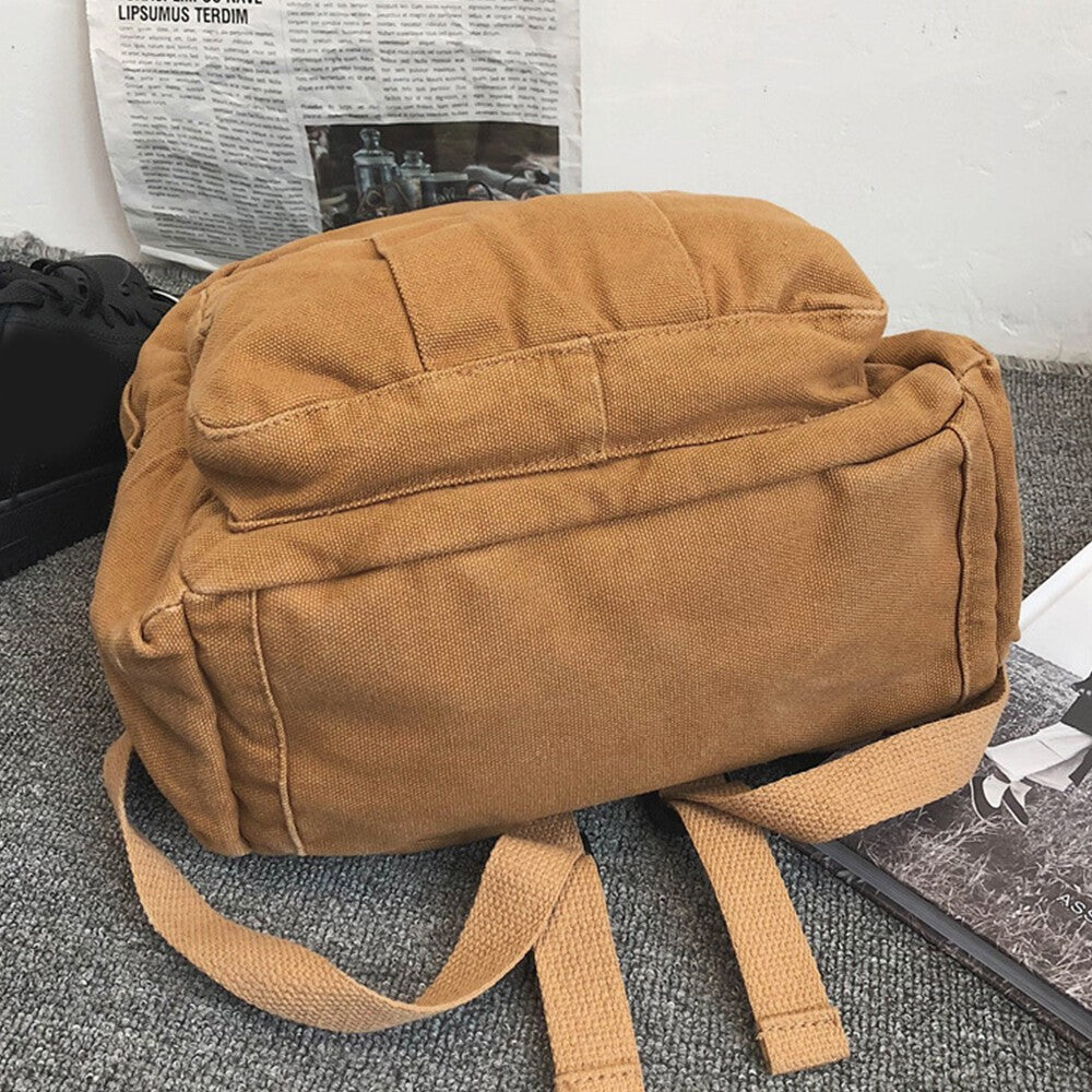 Boys Girls Retro Backpack Rucksack School College Travel Laptop Canvas Bag UK