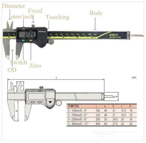 New high quality 500-196-30 150mm/6" Absolute Digital Digimatic Vernier Caliper