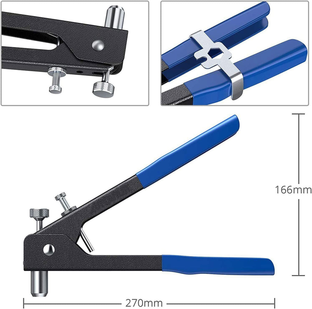 86PCS M3-M8 Heavy Duty Hand Riveter Rivet Gun Kit Threaded Rivet Nut Set Tool UK