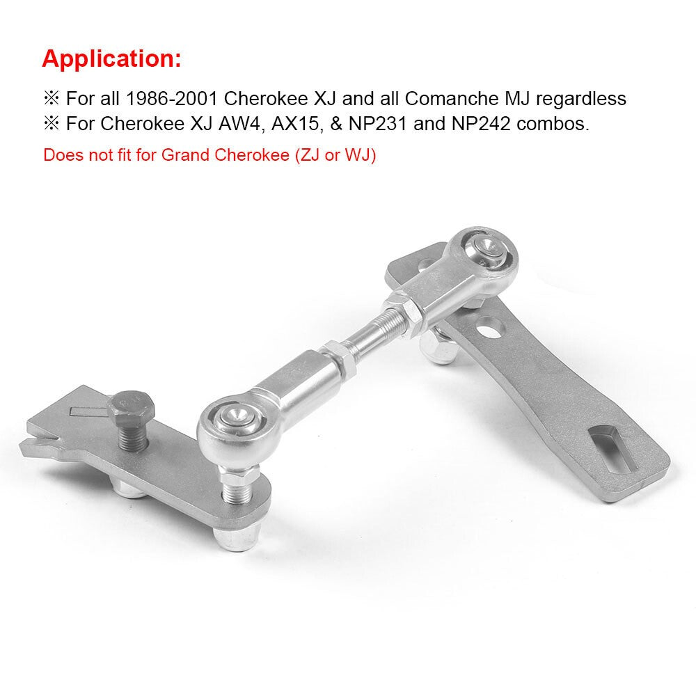 Transfer Case Linkage Kit Stainless Steel for Jeep Cherokee XJ Comanche MJ 86-01