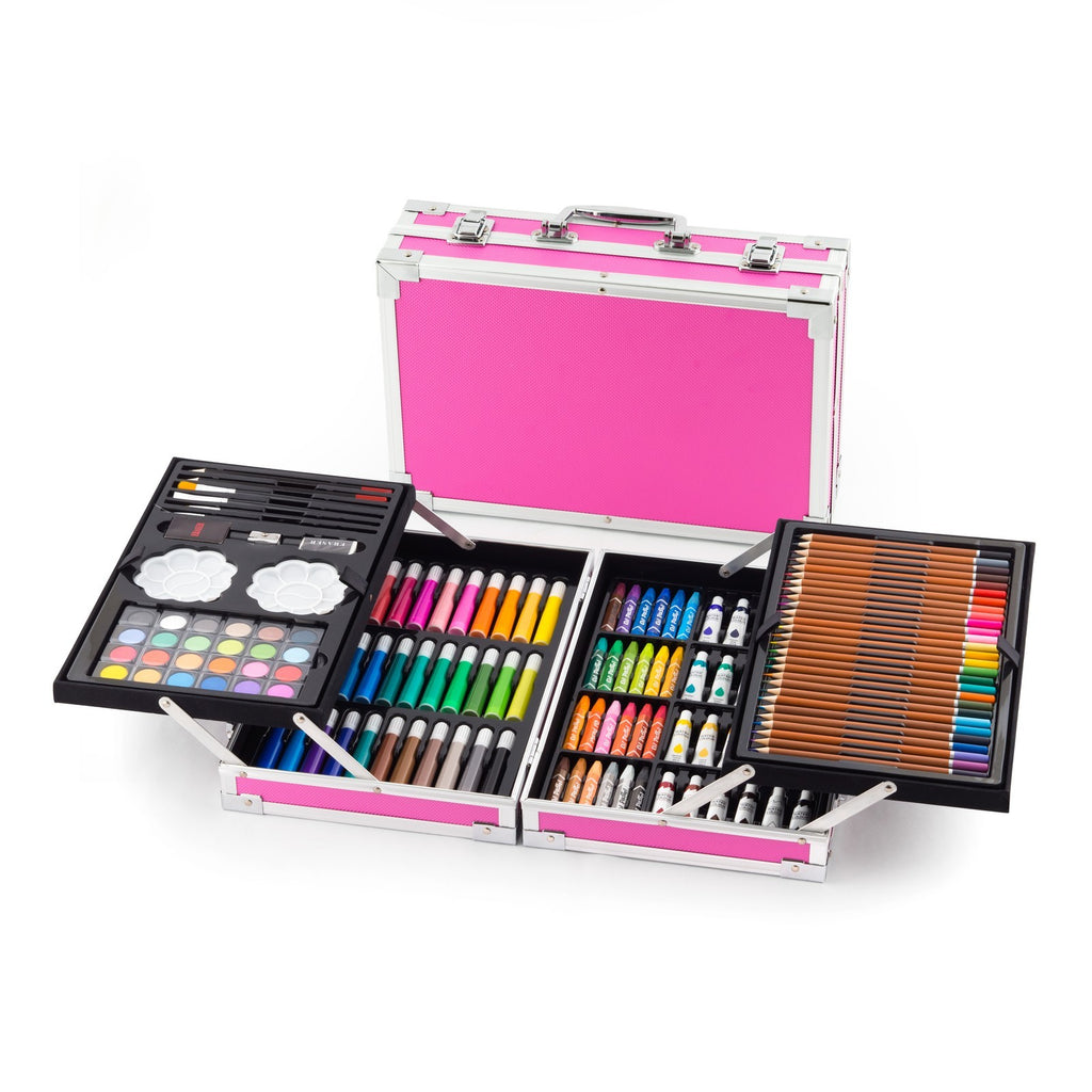 145Pc Art Case Colouring Pencil Set Aluminium Painting Pencils Adult Kids Box
