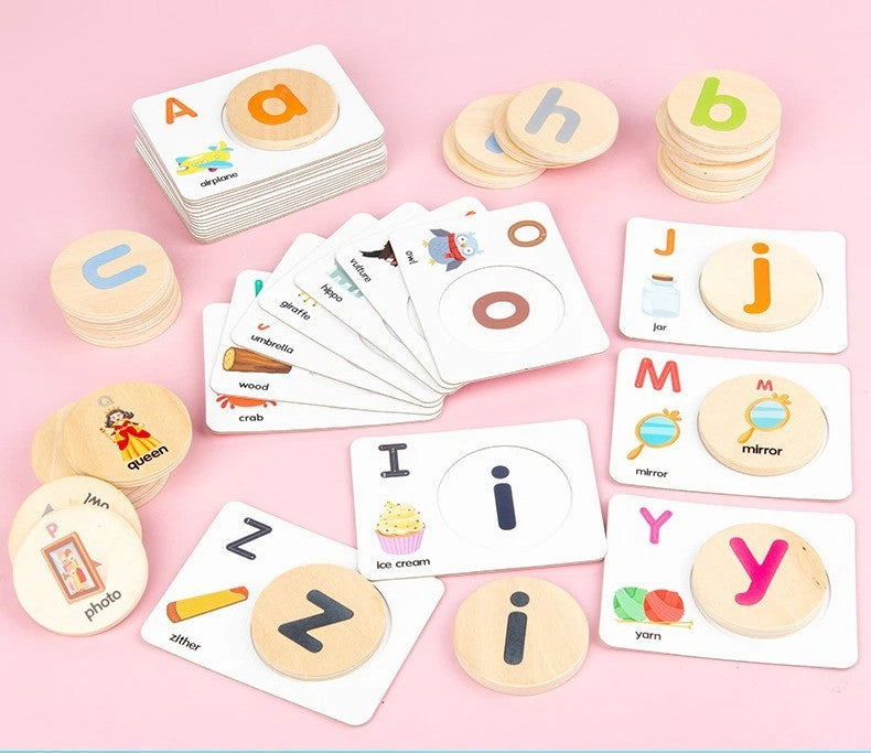Kids Cardboard English Spelling Alphabet Game Early Education Educational Gift