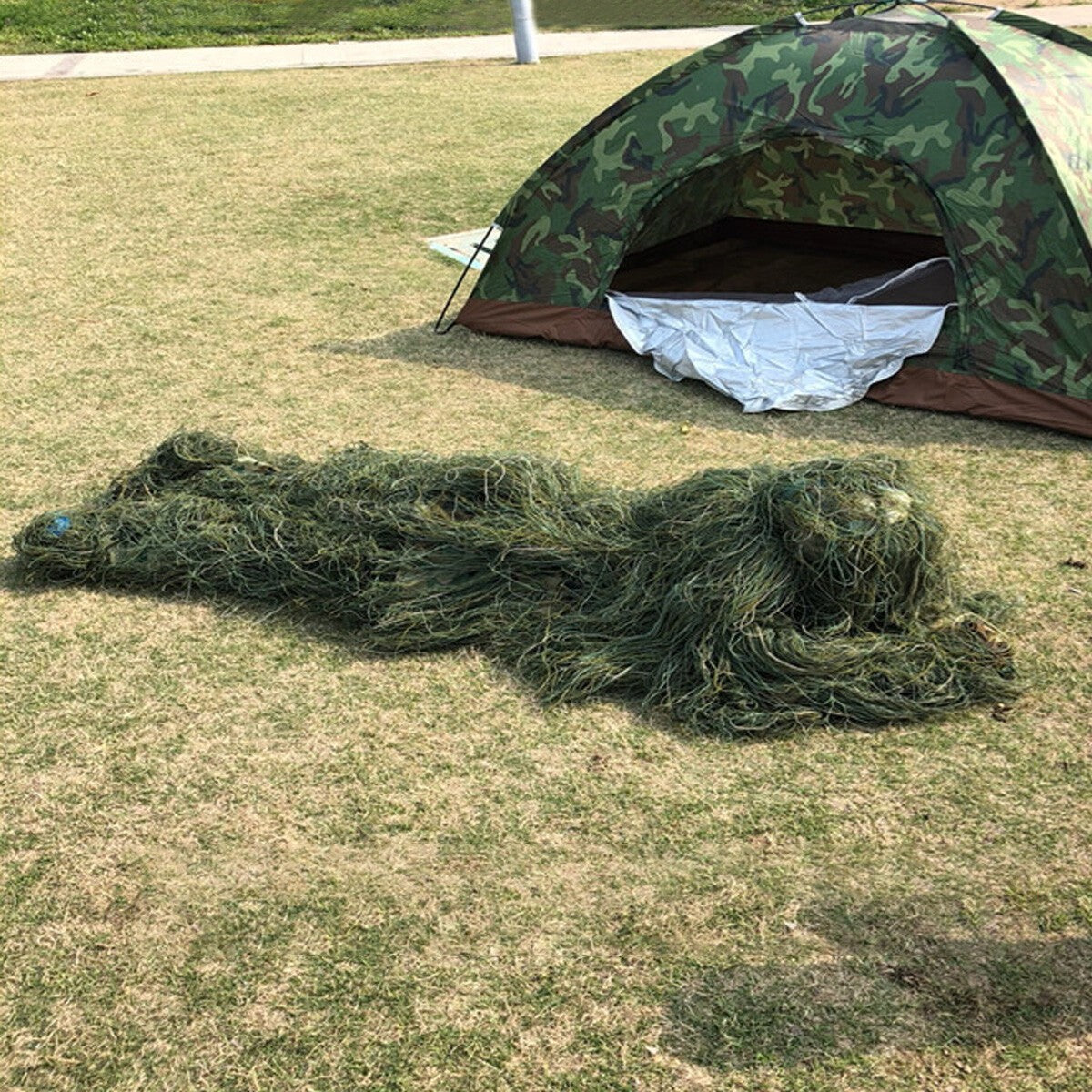 Camouflage Ghillie Suit Woodland Hunting Camo Ghillie Burlap Suit For Adult