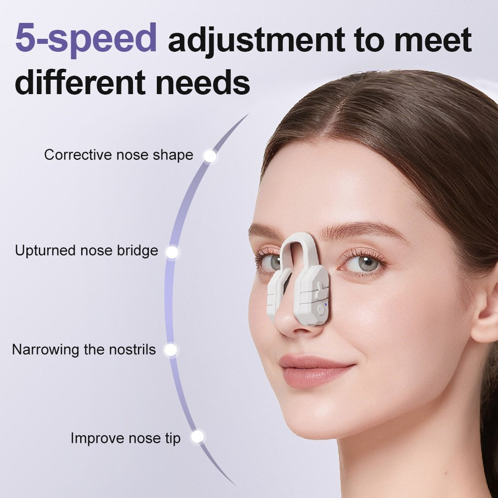 Easy-Use Electric E-M-S Nose Shaper: Patented Silicone Clip for Daily Nose Care