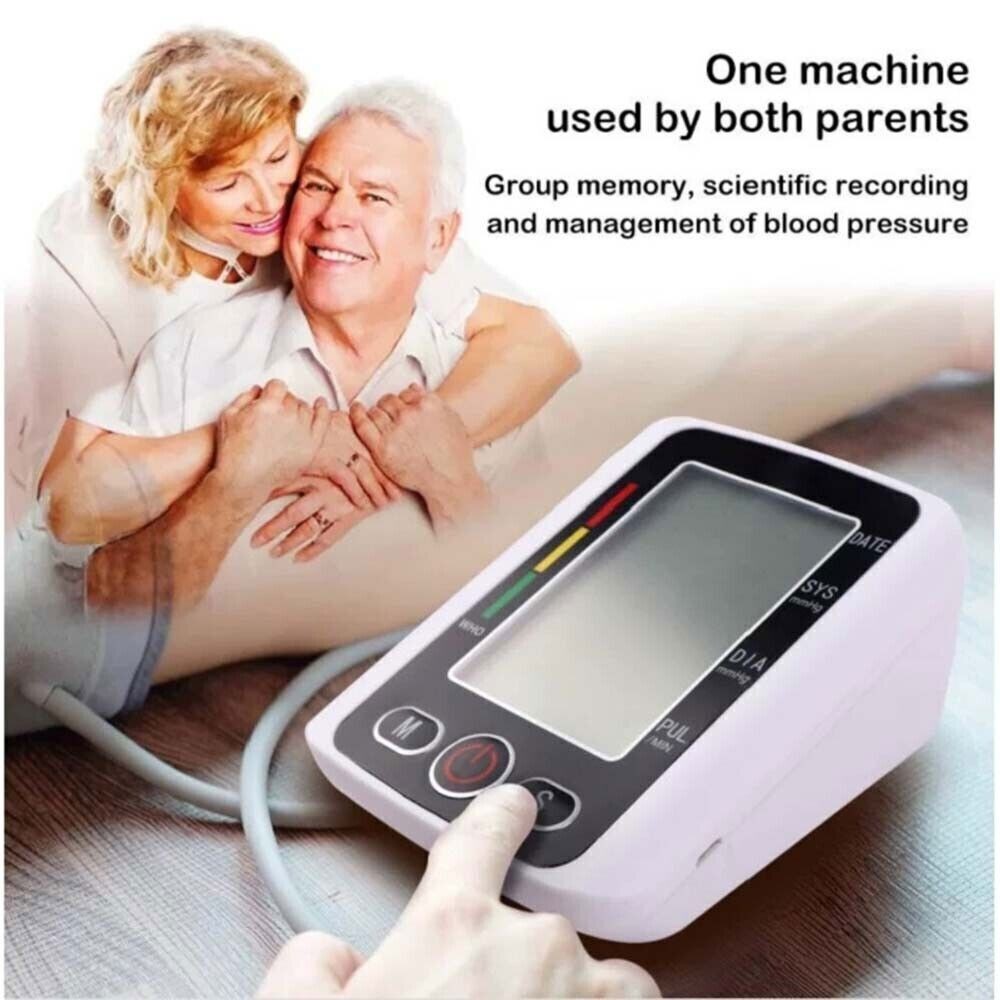 2026 UK Digital Automatic Blood Pressure Monitor Upper Arm BP Machine Heart Rate