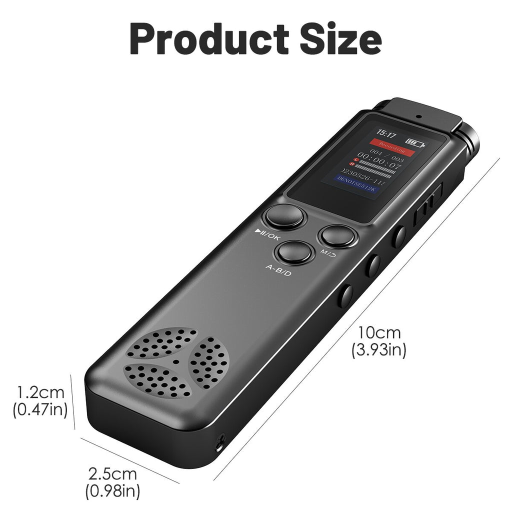 32G Digital Voice Recorder Dictaphone Audio MP3 Player Sound Recording Device