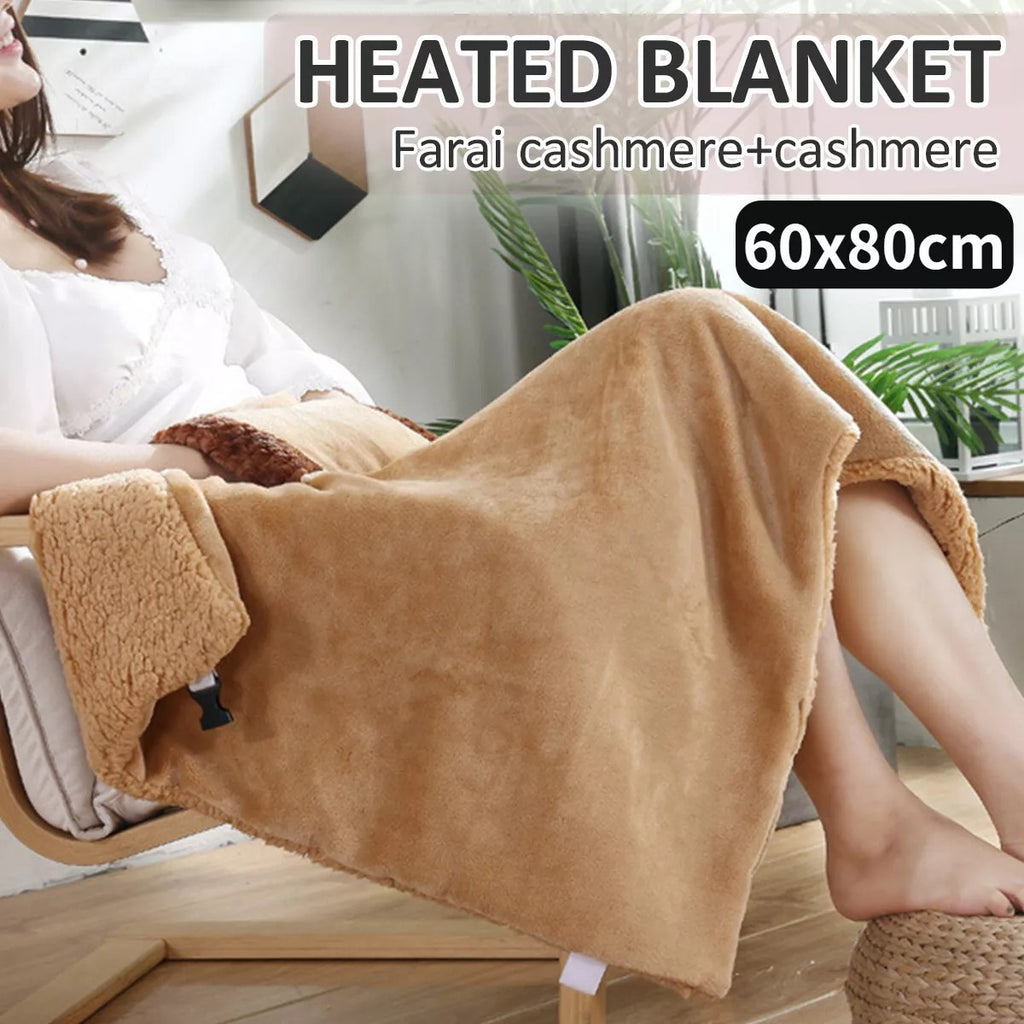 Electric Heated Throw Over Blanket Large Warm Washable Fleece Winter Warming USB