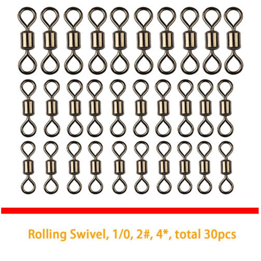 160* Sea Fishing Accessories Kit Set Jig-Hooks Swivels Clamp With Tackle Box