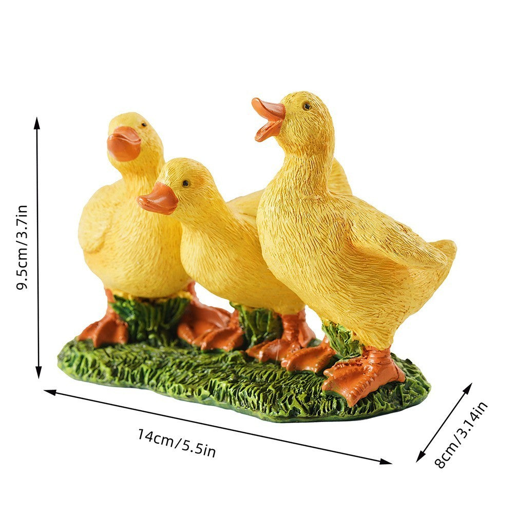 Cute Duck Statues for Garden and Home Decor Waterproof Resin Ornaments