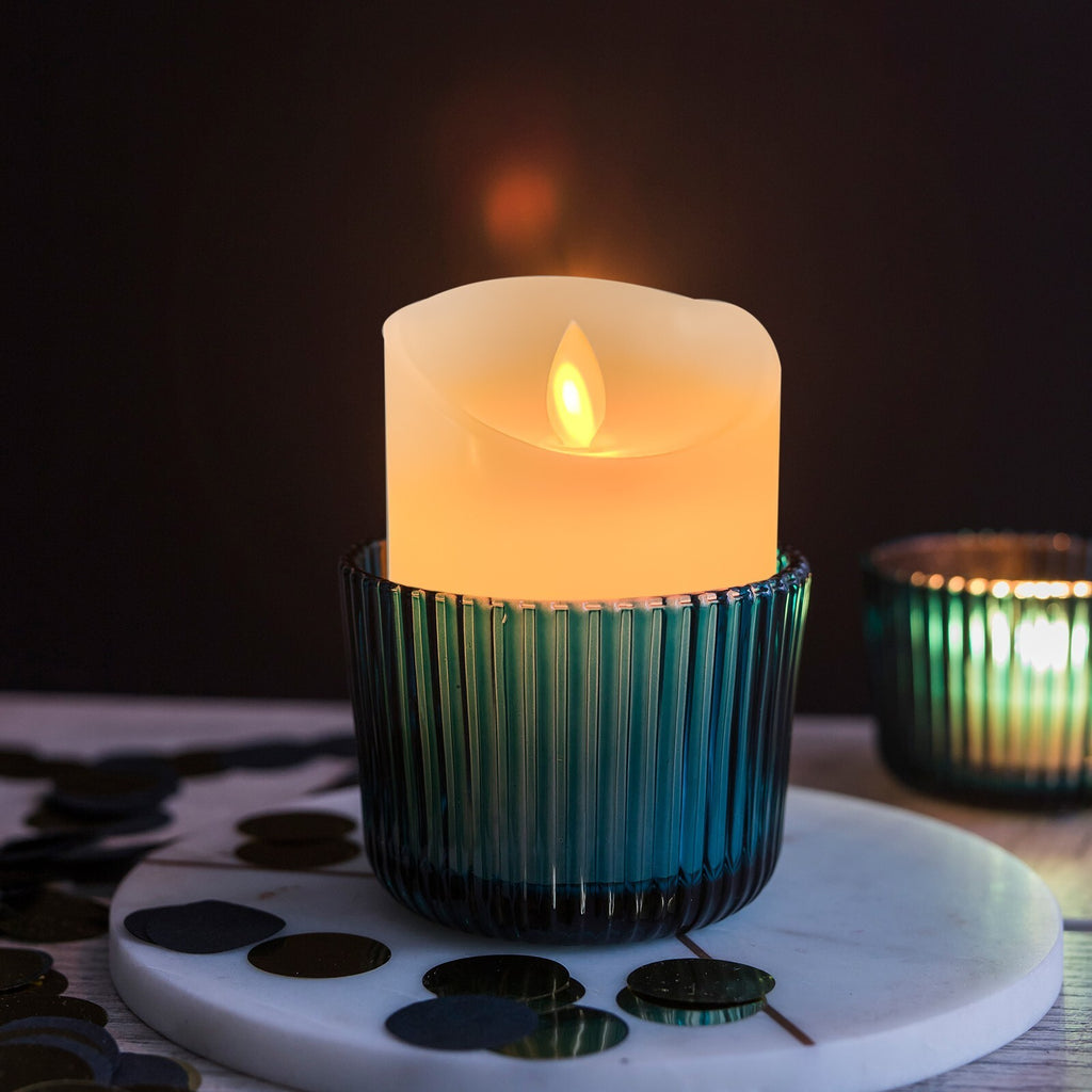 3Set Flickering LED Candles Real Wax Battery Powered Lights Remote Control Lamps