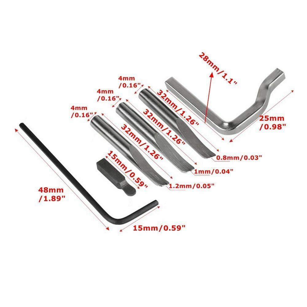 7Pcs Edge Stitching Groover Creaser Beveller Punch Leather Craft Tool Sewing Set