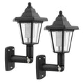 Set of 2 Solar Outdoor Wall Lights Victorian IP65 Solar Garden Lanterns