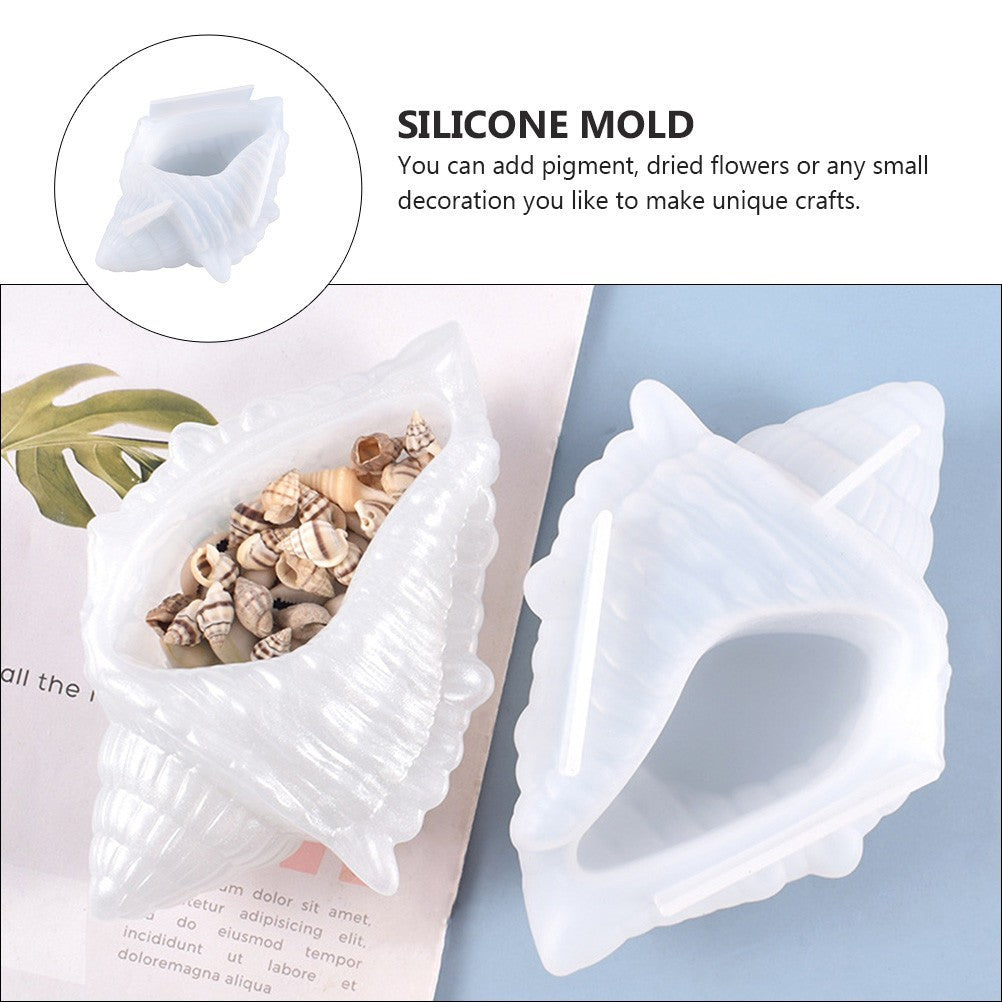 Epoxy Resin Casting Mold Conch Storage Box Making Silicone Mold