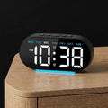 LED Electric Digital Alarm Clock USB Powered Mirror Display Bedroom Bedside UK