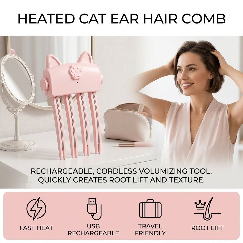 Electric Cordless Heated Hair Volume Clip - Root Clips for Curly Hair Volume UK
