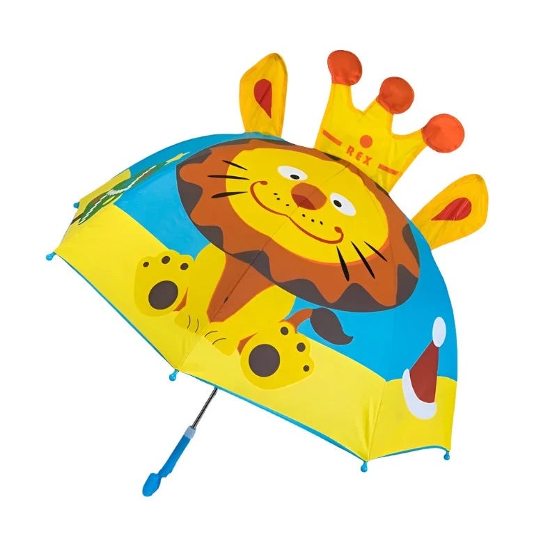 Cute Cartoon Children Umbrella Long Handled 3D Ear Modeling For Boys And Girls U